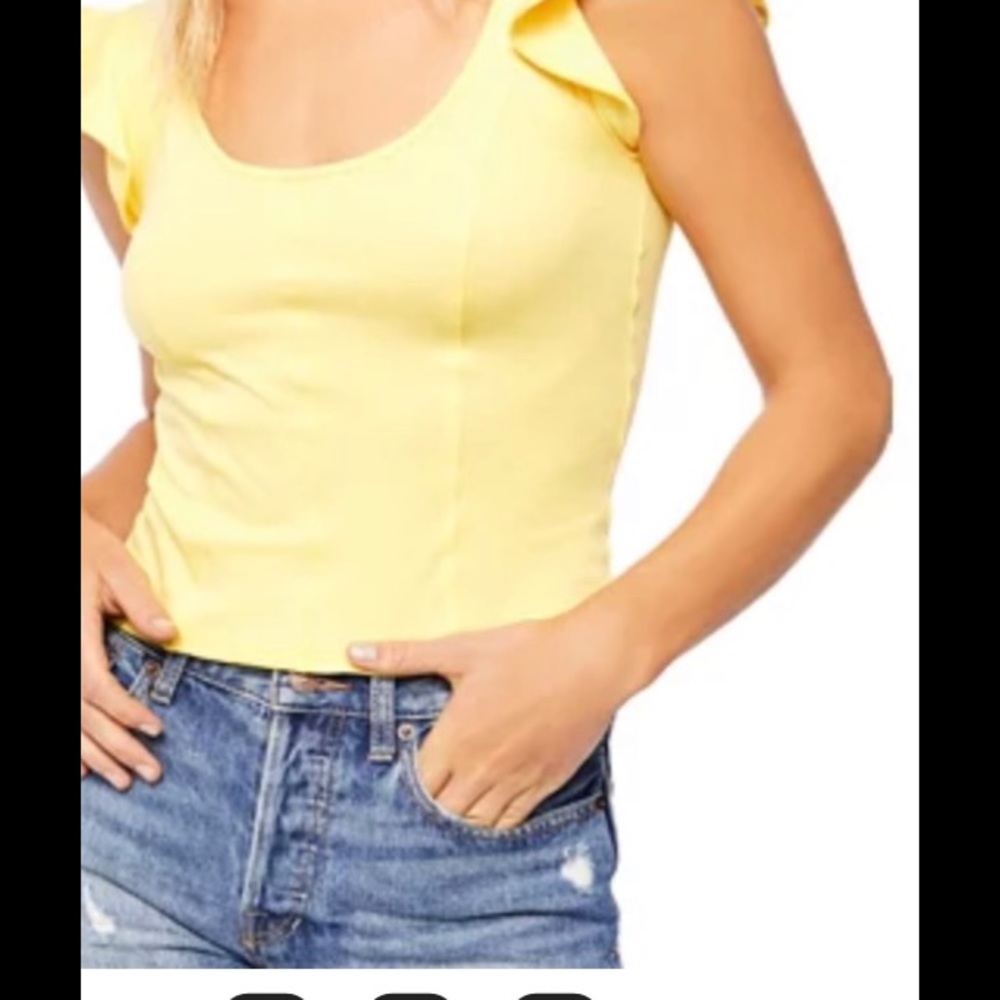 Free People Fleur Tank Yellow M